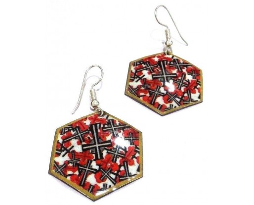 THE CROSS - Contemporary Women Earrings Jewelry Hook Drop Dangle Fashion Gift N28